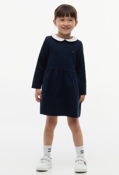 TOMMY HILFIGER KLEEDJE MET PETER PAN KRAAGJE DARK BLUE