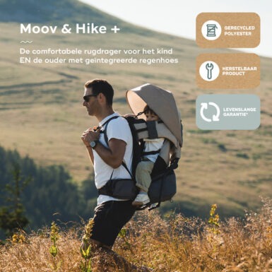 BABYMOOV MOVE & HIKE + RUGDRAGER DUNE/BEIGE MET REGENHOES