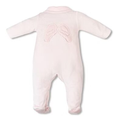 FIRST ENGELEN KRUIPPAKJE + MUTS ROZE FLUWELEN CADEAUSET