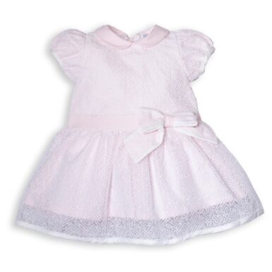 FIRST KLEEDJE CHIC MET BROEKJE WHITE-PINK