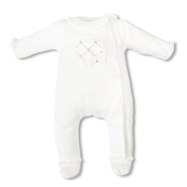 FIRST KRUIPPAKJE HART + STRASS SIGNATURE OFF WHITE