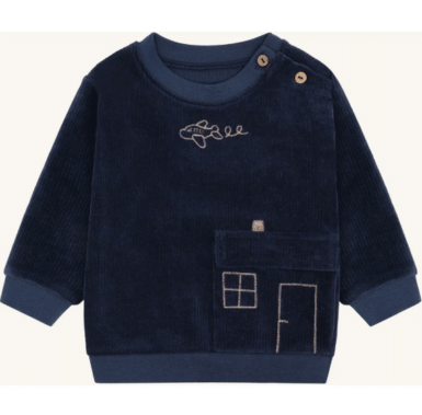 HUST & CLAIRE TRUI VELOURS DARK BLUE
