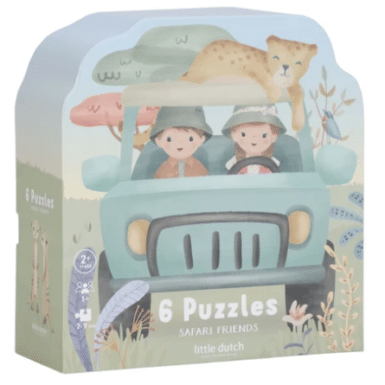 LITTLE DUTCH 6 PUZZELS SAFARI FRIENDS