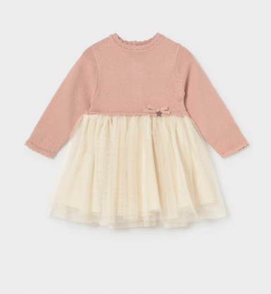 MAYORAL JURK MET GLITTER EN TULE PINK