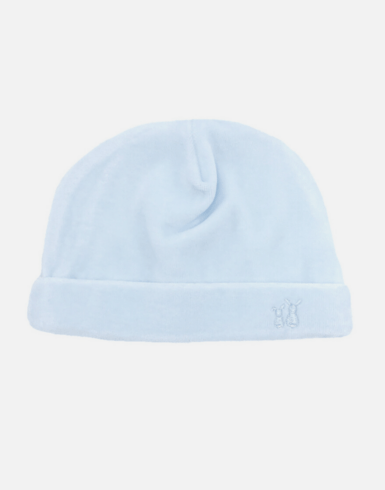 POETREE VELOURS BABY MUTSJE BABY BLAUW - BLUE