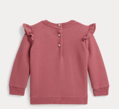 RALPH LAUREN TRUI MET BEER EN RUFFLES DUSTY PINK