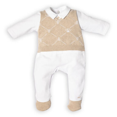 FIRST KRUIPPAKJE WHITE/BEIGE