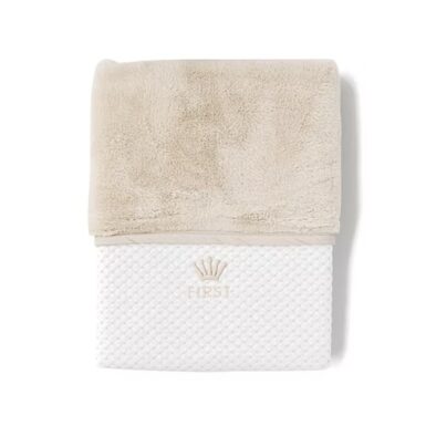 FIRST SILENT SANDS WIEGDEKEN 68x95cm WIT/BEIGE