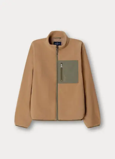HACKETT FLEECE ZIPPERTRUI TETLEY BEIGE