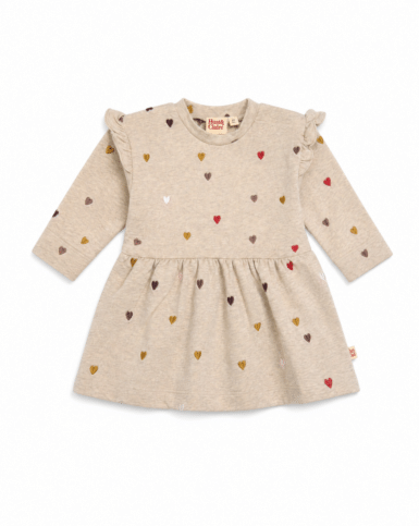 HUST & CLAIRE KLEEDJE DONNA HEARTBEAT BEIGE