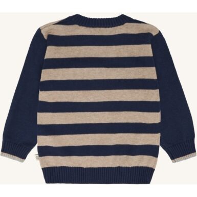 HUST & CLAIRE TRUI PELLE STRIPES BEIGE / BLUE