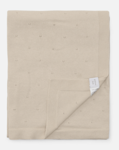 POETREE WIEG DEKEN SAINT TROPEZ BEIGE 80X100CM