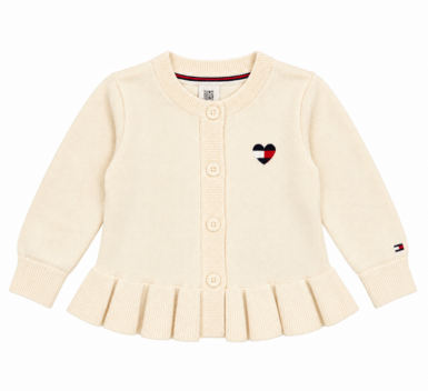 TOMMY HILFIGER TRUI MET KNOPEN EN RUFFLES