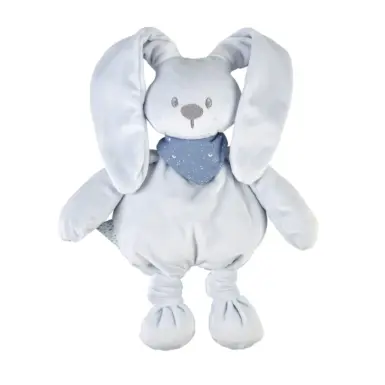 NATTOU LAPIDOU KNUFFEL KONIJN MET BANDANA LIGHT BLUE