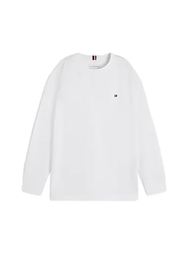 TOMMY HILFIGER T-SHIRT LANGE MOUW WHITE